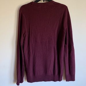 Maroon Fine-knit Sweater